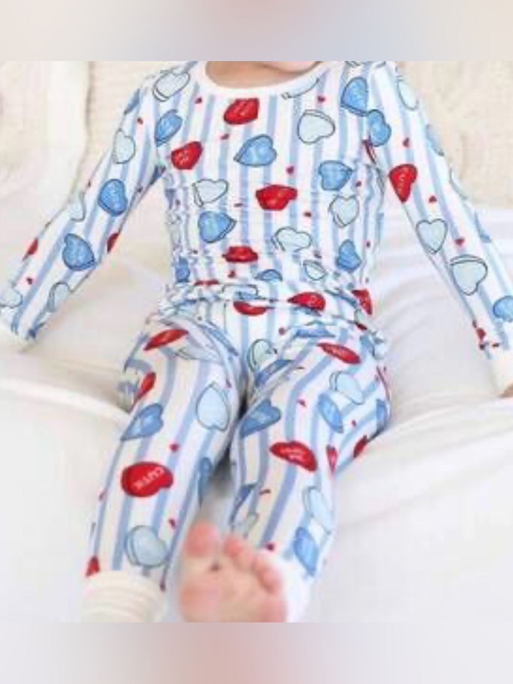CADEN LANE Sweet Like Candy Blue Bamboo Pajama Set - 3T